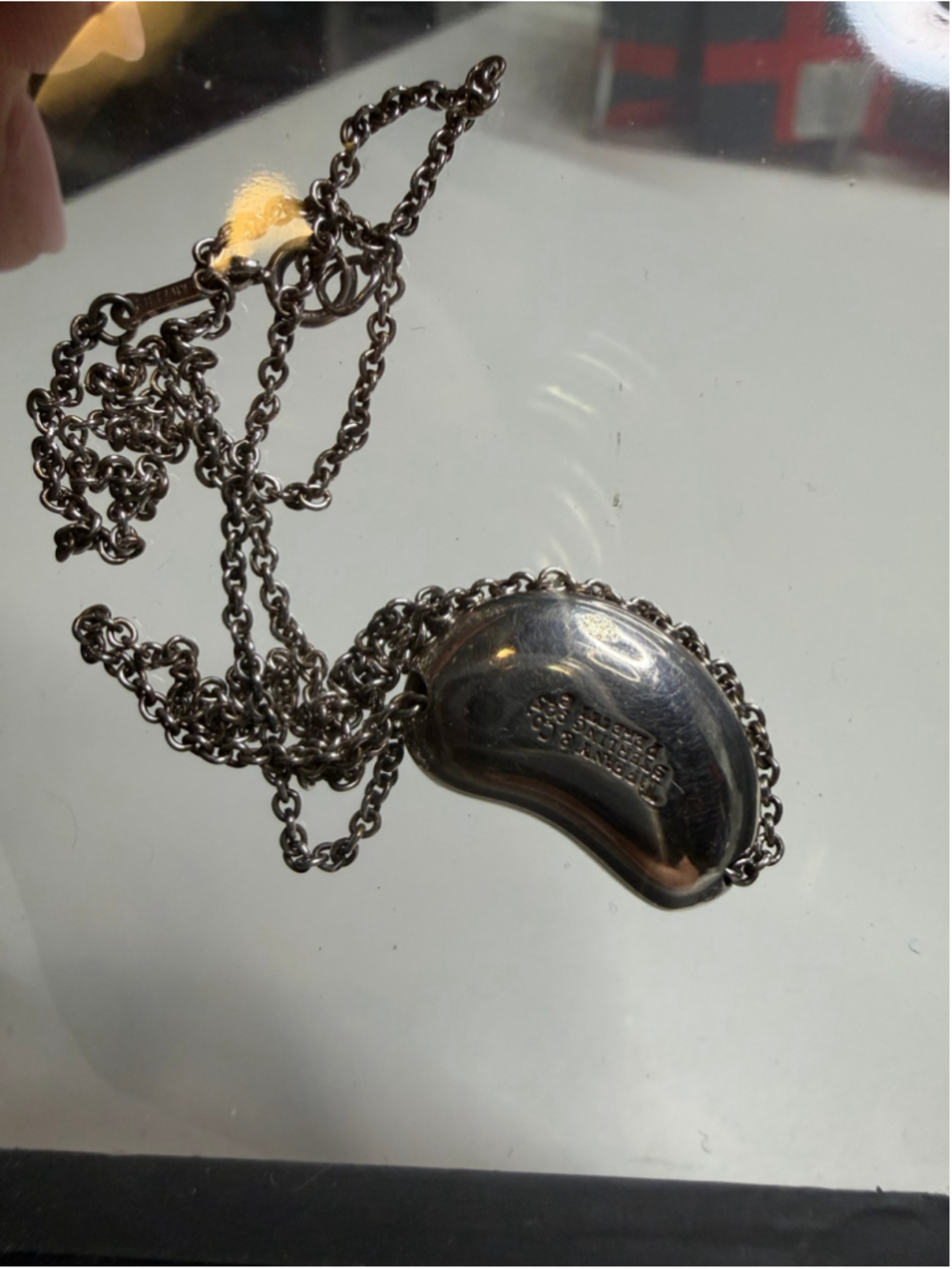 Women's Tiffany & Co. Silver Bean Pendant Necklace One Size
